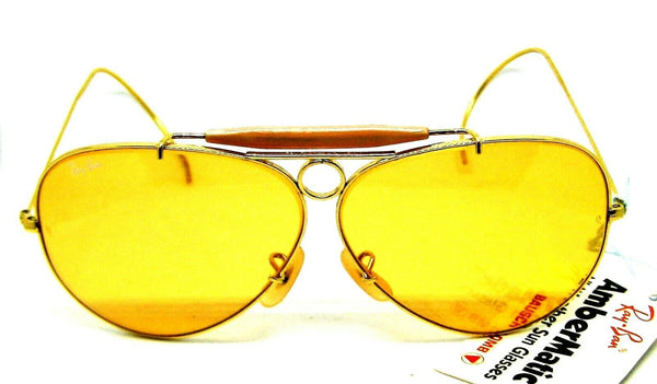 Ray-Ban USA Vintage NOS 80s B&L Aviator Ambermatic Bullet Shooter New Sunglasses - Vintage Sunglasses 
