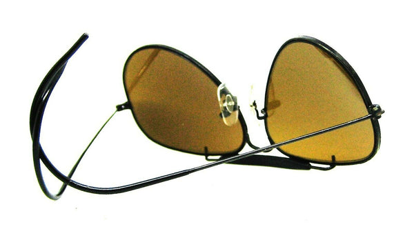 Ray-Ban USA Vintage B&L Aviator Outdoorsman I B-15 Sharp Black Chrome Sunglasses