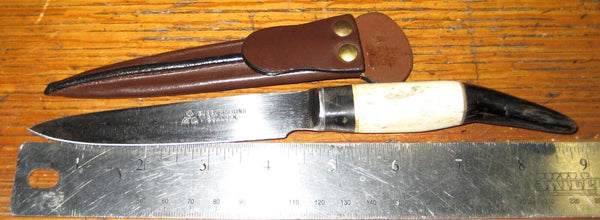 Vintage 1900s Gaucho Facon  Antique Solingen knife Haering. Deer & Buffalo Horn