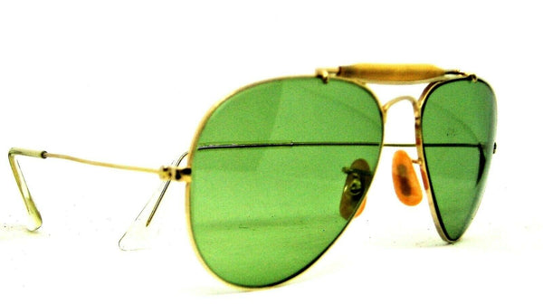 Ray-Ban USA Vintage 1940s B&L 12kGF Aviator Rare RB2 Mint 58mm Sunglasses & Case