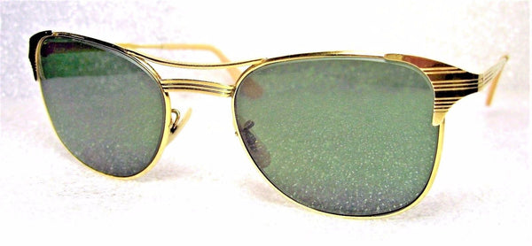 Ray-Ban USA Vintage 1950s B&L *Very Rare "SIGNET" 12k GF *MINT Sunglasses & Case - Vintage Sunglasses 