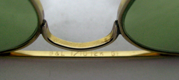 Ray-Ban USA Vintage 1940/50s B&L 58mm RB3 Aviator 12K GF Mint sunglasses
