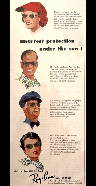 Ray-Ban USA Vintage B&L 1950s Caribbean  Wayfarer Ebony 52mm G-15 Sunglasses