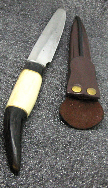 Vintage 1900s Gaucho Facon  Antique Solingen knife Haering. Deer & Buffalo Horn