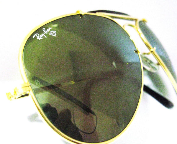 Ray-Ban USA B&L NOS Diamond Hard Aviator Outdoorsman II Bravura Deep Groove Sunglasses