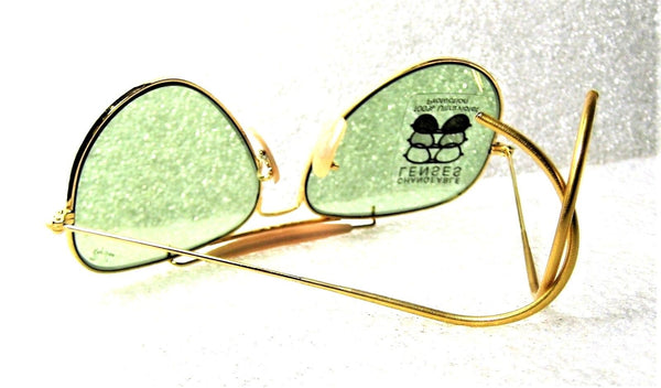 Ray-Ban USA NOS Vintage B&L Aviator Blue Changeable 58 Lens New Sunglasses - Vintage Sunglasses 