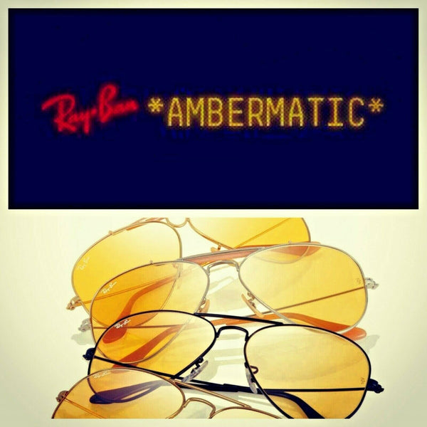 Ray-Ban USA Vintage 1970s NOS B&L Aviator Ambermatic PhotoChromic New Sunglasses