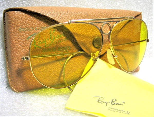 Ray-Ban USA NOS Vintage 1950/60s B&L Aviator Kalichrome 12kGF Shooter Sunglasses - Vintage Sunglasses 