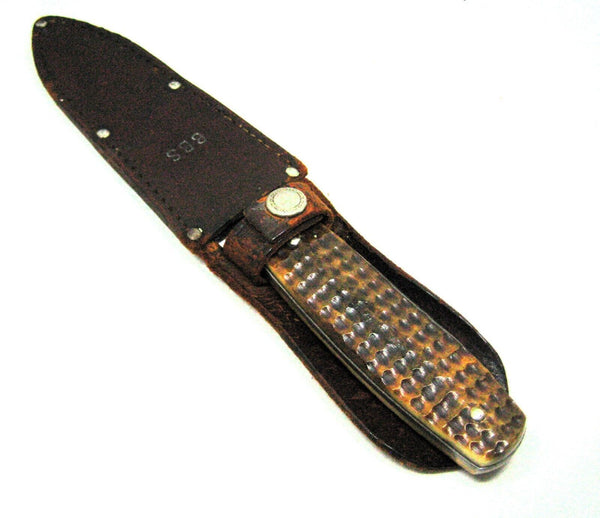 Vintage 1940s CASE Bone Handle Outers Hunting-Skinning Knife BBS & Sheath Mint!