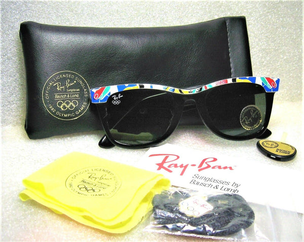 Ray-Ban USA Vintage NOS B&L Sport Wayfarer Barcelona `92 Olympics New Sunglasses - Vintage Sunglasses 