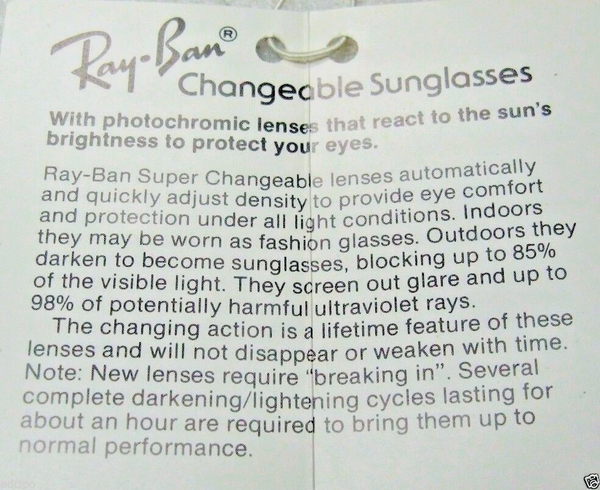 Ray-Ban USA Vintage 1990s B&L NOS Aviator Blue Change Outdoorsman New Sunglasses