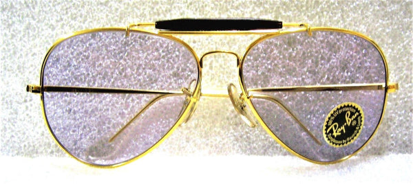 Vintage Ray-Ban USA NOS Rare B&L Aviator Bravura General LilacLns New Sunglasses - Vintage Sunglasses 