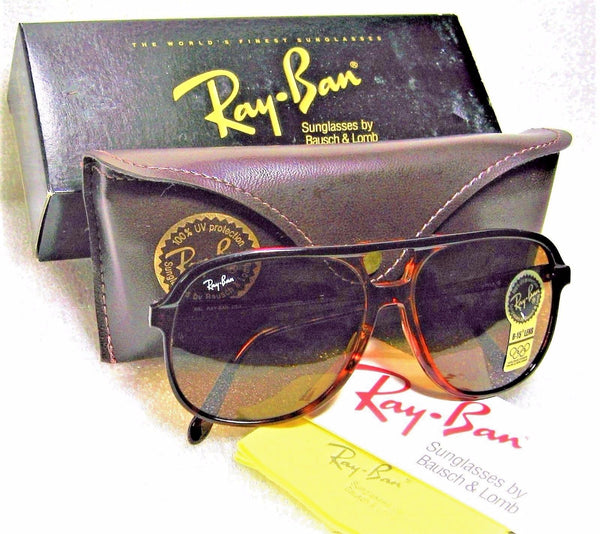 Ray-Ban USA NOS Vintage B&L TraditionalS B Ebony/Tortoise L1672 New Sunglasses - Vintage Sunglasses 