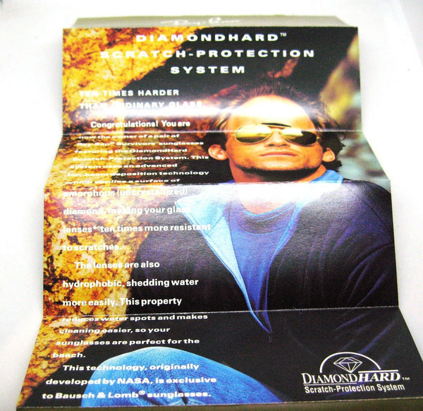 Ray-Ban USA B&L NOS Diamond Hard Aviator Outdoorsman 58mm W1506 Survr Sunglasses