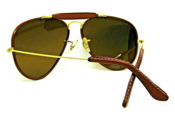 Ray-Ban USA Mint Vintage B&L Aviator Leathers Outdoorsman 58mm, *TGM Sunglasses - Vintage Sunglasses 