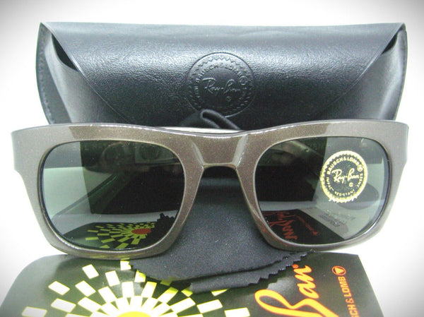 Ray-Ban NOS USA Vintage B&L 60s Plainsman Wayfarer SpaceGray New Rare Sunglasses