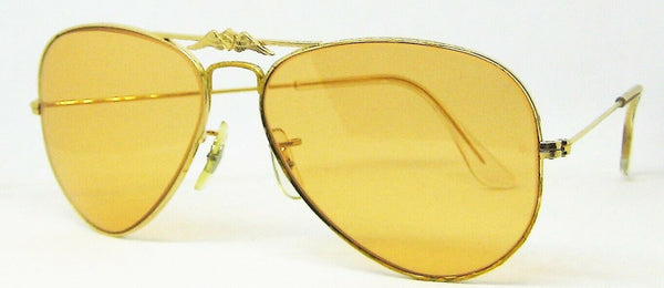 Ray-Ban USA Vintage 1970s B&L AOPA Aviator Ambermatic PhotoChromic Sunglasses