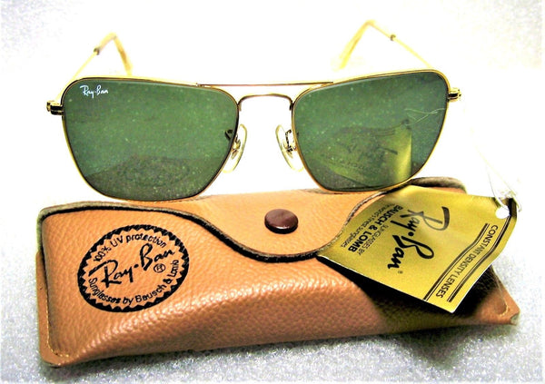 Ray-Ban USA Vintage NOS B&L Aviator Caravan L0226 Pilot 52 New Sunglasses & Case - Vintage Sunglasses 