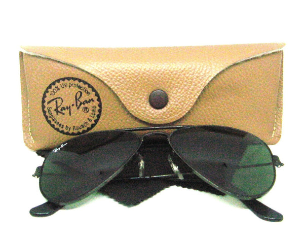 Ray-Ban USA Vintage 90s B&L Aviator L2848 Small 52 G-15 Black Chrome Sunglasses