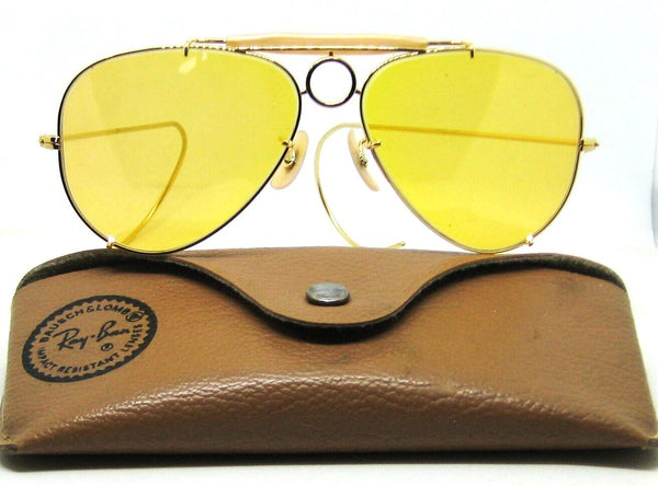 Ray-Ban USA Vintage 1970s B&L NOS Aviator AmbermatIc DLX Shooter New Sunglasses