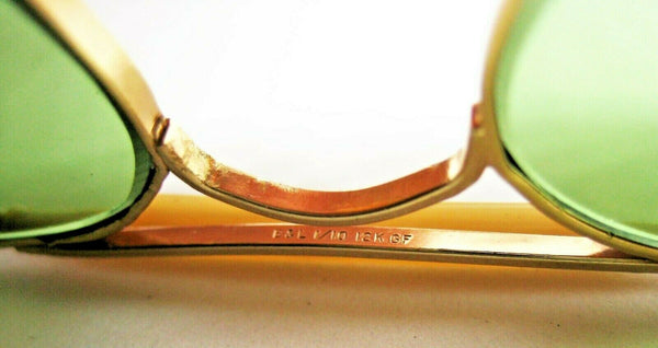 Ray-Ban USA Vintage 1940s B&L 12kGF Aviator Rare RB2 Mint 58mm Sunglasses & Case