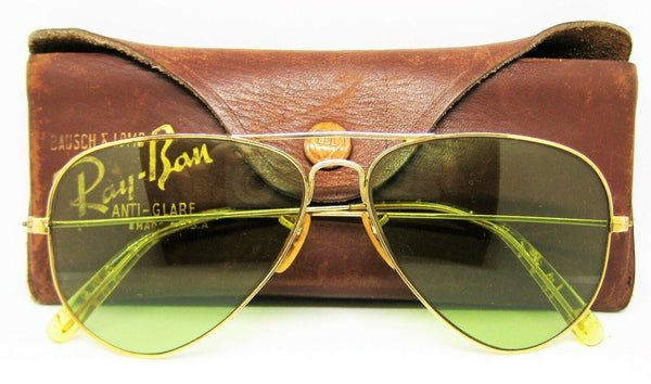 Ray-Ban USA Vintage 1940s B&L 12k GF Aviator 52mm RB-3 Very Rare WWII Sunglasses - Vintage Sunglasses 