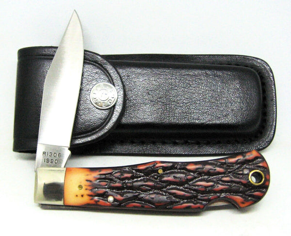 Vintage 1990 NOS Remington UMC USA R1306 Big Tracker Bullet Knife NewInBox-Sheth