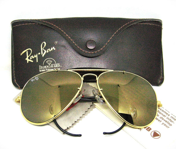 Ray-Ban USA B&L NOS Diamond Hard Aviator Outdoorsman 62mm Survivor Sunglasses