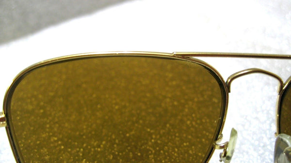 Ray-Ban USA Vintage 70s B&L Aviator Caravan Pilot 58 B-15 Brown *Mint Sunglasses - Vintage Sunglasses 