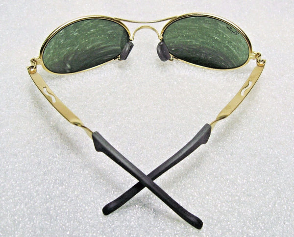 Ray-Ban USA *NOS Vintage B&L Orbs "Ellipse Oval W2177 Matte Gold *NEW Sunglasses - Vintage Sunglasses 