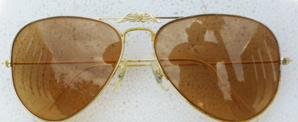 Ray-Ban USA Vintage 1970s B&L AOPA Aviator Ambermatic PhotoChromic Sunglasses