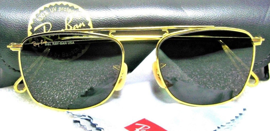 Ray-Ban USA *NOS Vintage B&L Mod-Aviator W1698 Pinpoint Etched *NEW Sunglasses - Vintage Sunglasses 