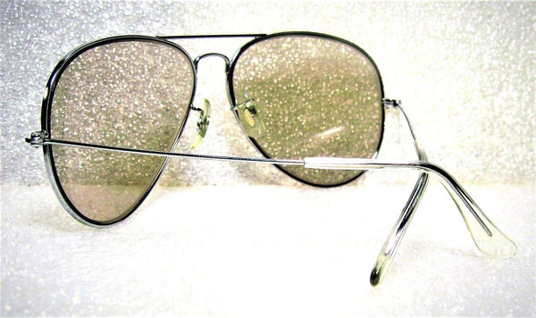 Ray-Ban USA *NOS Vintage B&L Aviator Blue *Changeable White Gold *NEW Sunglasses - Vintage Sunglasses 