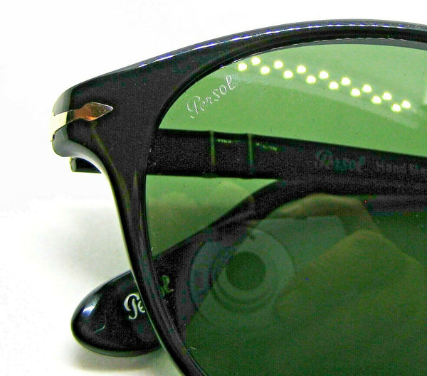 Persol Vintage 3042-S 95/31 Polished Ebony-Black 54-17 New Sunglasses & Case - Vintage Sunglasses 