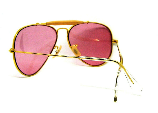 Ray-Ban USA NOS Vintage B&L Aviator Outdoorsman Rose Changeables New Sunglasses