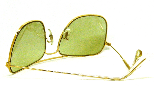 Ray-Ban USA Vintage 70s B&L NOS Aviator Green Changeable Caravan New Sunglasses