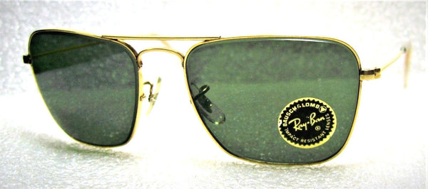 Ray-Ban USA NOS Vintage 1960s B&L Aviator Caravan Pilot 52 New Sunglasses & Case - Vintage Sunglasses 