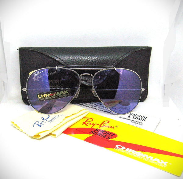 Ray-Ban USA Vintage NOS B&L A-30 Purple Chromax Sport Series Chrome Sunglasses