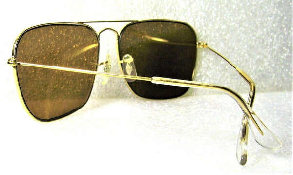 Ray-Ban USA Vintage 70s B&L Aviator Caravan Pilot 58 B-15 Brown *Mint Sunglasses - Vintage Sunglasses 