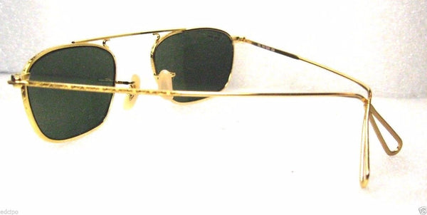 Ray-Ban USA NOS Vintage B&L Mod Aviator W2001 PinpointEtched Gold New Sunglasses - Vintage Sunglasses 
