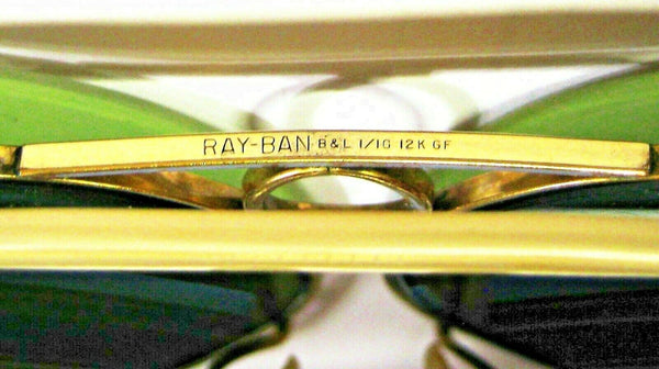 Ray-Ban USA 1960s Vintage B&L Aviator 12k GF RB-3 Wide Decot Shooter Sunglasses - Vintage Sunglasses 