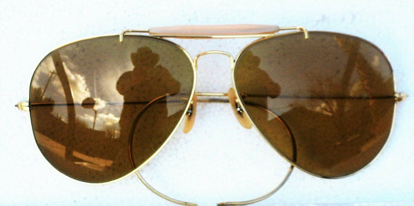 Ray-Ban USA Vintage 1970s B&L Aviator Ambermatic Outdoorsman II Mint Sunglasses