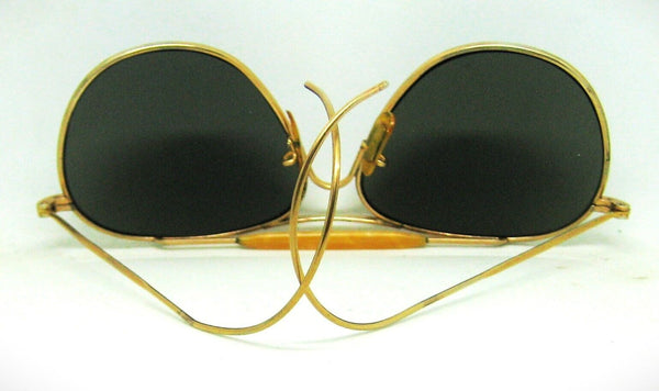 American Optical USA Aviator WWII Pilot Ful Vue GP Vintage 1940s Sunglasses
