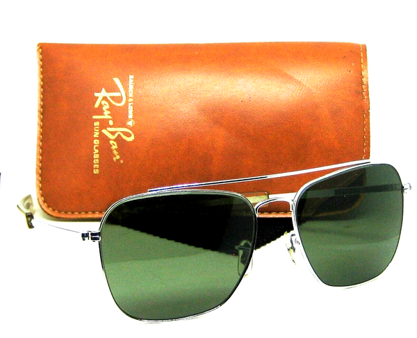 Ray-Ban USA Vintage 1960s B&L Aviator Caravan Echelon Chrome Rare  Sunglasses