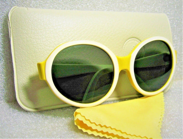 Ray-Ban USA *NOS Vintage 1960s *B&L Rare "Ketch" Ivory-Yellow *New Sunglasses - Vintage Sunglasses 