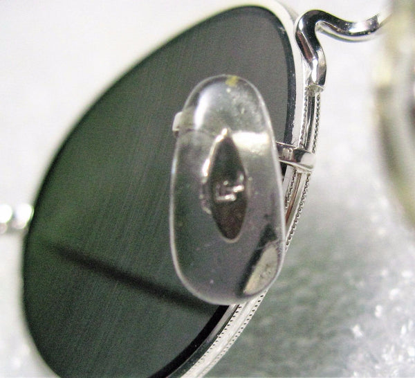 Ray-Ban USA *NOS Vintage B&L Exclusive W1862-White Gold BluMirror NEW Sunglasses - Vintage Sunglasses 