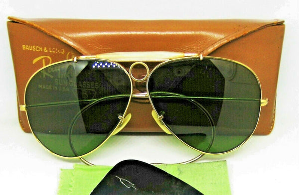 Ray-Ban USA Mint Vintage 1950s B&L 12k GF Aviator RB-3 Bullet Shooter Sunglasses