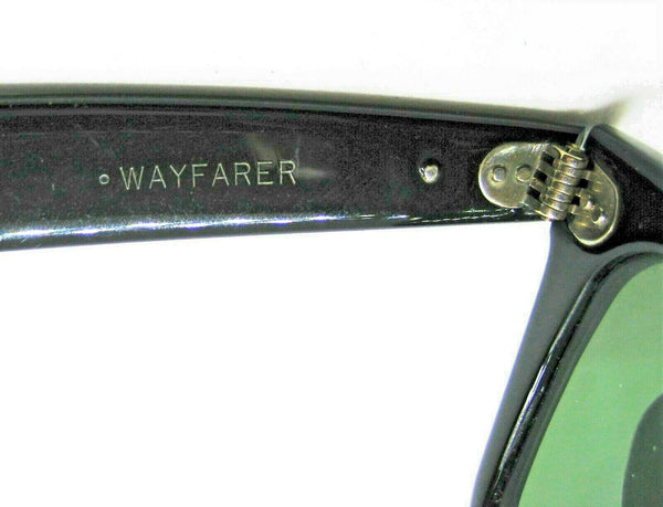 Ray-Ban USA NOS Vintage B&L Wayfarer L2009 G15 5024 Ebony New In Box Sunglasses