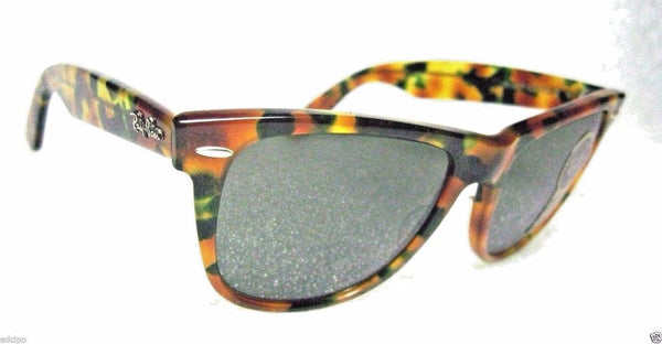 Ray-Ban USA *NOS Vintage B&L Ltd. Wayfarer II W1447 "Green Tortoise"  Sunglasses - Vintage Sunglasses 