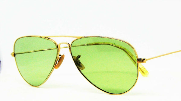 Ray-Ban USA Vintage 1940s B&L 12k GF Aviator 52mm RB-3 Very Rare WWII Sunglasses - Vintage Sunglasses 